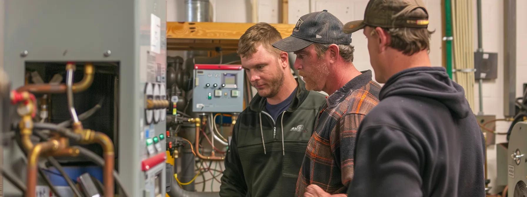 Students having HVAC Training