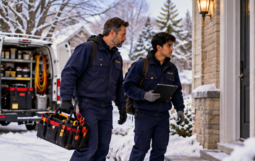 What Does an HVAC Apprentice Do on a Winter Furnace Call?
