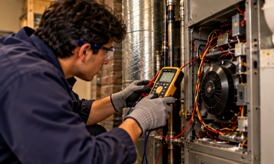What Does an HVAC Apprentice Do on a Winter Furnace Call?